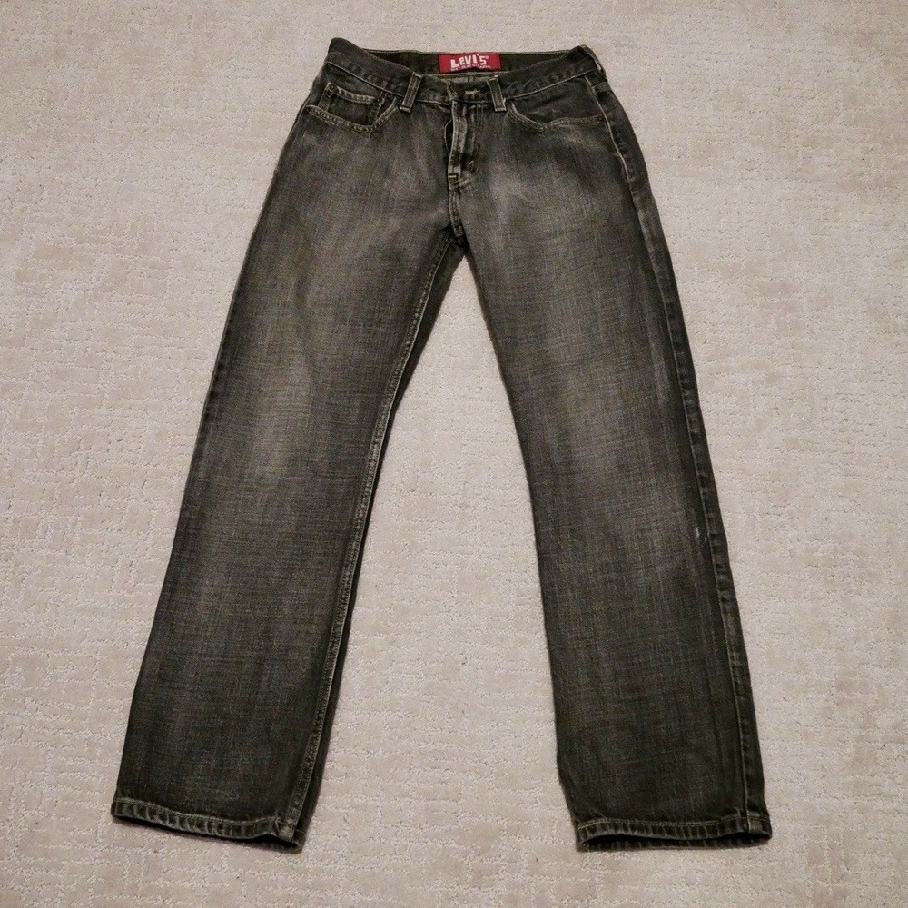 Levis‎ 514 Slim Straight Jeans Boys 14 Regular 27x27 Faded Black Denim Cotton